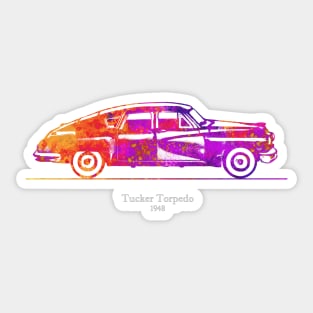 Tucker Torpedo 1948 - Colorful Watercolor Sticker